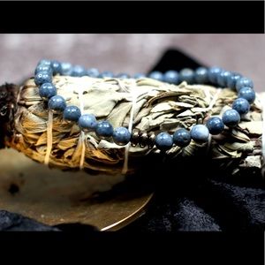 SOLD Blue Sponge Coral 8” bracelet